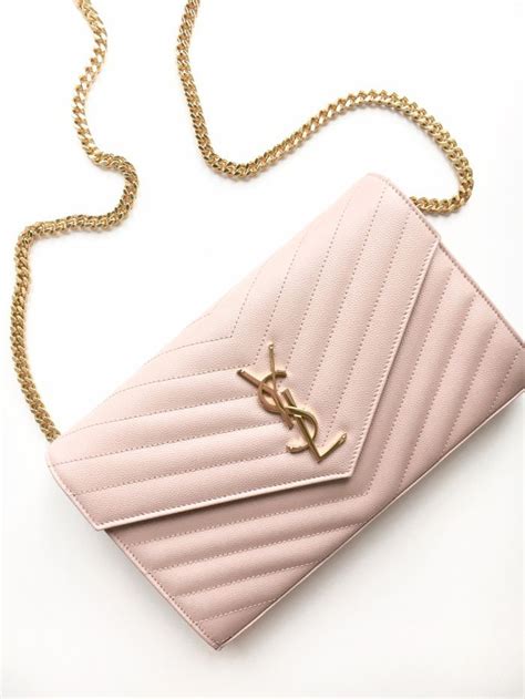 ysl wallet on chain pink gold|best wallet on chain women.